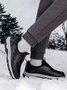 Women's Split Joint Warm Lined Slip On Sports Sneakers