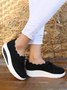 Lace Lace Up Flyknit Platform Sneakers
