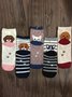 Casual Striped Dog Pattern Cotton Socks Home Daily Commute Accessories