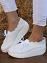 Lace Lace Up Flyknit Platform Sneakers