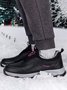 Women's Split Joint Warm Lined Slip On Sports Sneakers