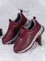 Women's Split Joint Warm Lined Slip On Sports Sneakers
