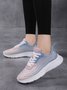 Women's Comfy Color Block Lace-Up Sports Sneakers
