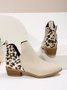 Leopard Khaki Casual Ankle Boots