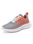 Women's Comfy Color Block Lace-Up Sports Sneakers