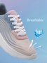 Women's Comfy Color Block Lace-Up Sports Sneakers