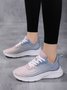 Women's Comfy Color Block Lace-Up Sports Sneakers