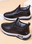 Comfortable Soft Leather Plush Warm Lightweight Sneakers