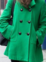 Loose Casual Shawl Collar Plain Jacket