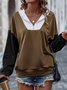 Color Block Casual Sweatshirt
