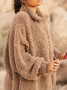 Zipper Casual Shawl Collar Long sleeve Sweatshirt