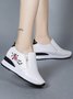 Women's Inner Height Increase Slip On Casual Sneakers