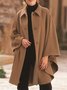 Buttoned Woolen Casual Long sleeve Overcoat
