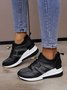 Casual Plus Size Rhinestone Plain Slip On Wedge Sneakers