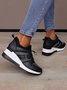 Casual Plus Size Rhinestone Plain Slip On Wedge Sneakers