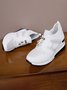 Casual Plus Size Rhinestone Plain Slip On Wedge Sneakers