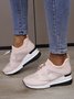 Casual Plus Size Rhinestone Plain Slip On Wedge Sneakers