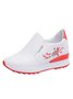 Women's Inner Height Increase Slip On Casual Sneakers