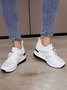 Casual Plus Size Rhinestone Plain Slip On Wedge Sneakers
