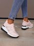 Casual Plus Size Rhinestone Plain Slip On Wedge Sneakers