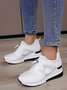 Casual Plus Size Rhinestone Plain Slip On Wedge Sneakers