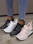 Casual Plus Size Rhinestone Plain Slip On Wedge Sneakers