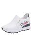 Women's Inner Height Increase Slip On Casual Sneakers