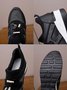 Casual Plus Size Rhinestone Plain Slip On Wedge Sneakers