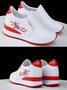 Women's Inner Height Increase Slip On Casual Sneakers