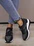 Casual Plus Size Rhinestone Plain Slip On Wedge Sneakers