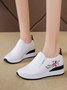 Women's Inner Height Increase Slip On Casual Sneakers