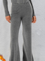 Casual Pit Texture Plain Plush Pants