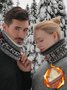 Merry Christmas Cotton Flannel Patchwork Scarf Autumn Winter Thickened Warm Accessories