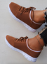 Lightweight Breathable Flyknit Lace-Up Sneakers