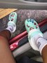 Text Letters Decor Casual EVA Vented Clogs Sandals