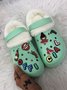 Text Letters Decor Casual EVA Vented Clogs Sandals