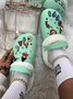 Text Letters Decor Casual EVA Vented Clogs Sandals