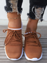 Lightweight Breathable Flyknit Lace-Up Sneakers