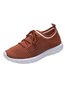 Lightweight Breathable Flyknit Lace-Up Sneakers