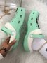 Text Letters Decor Casual EVA Vented Clogs Sandals