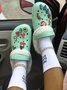 Text Letters Decor Casual EVA Vented Clogs Sandals