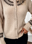 Yarn/Wool Yarn Casual Sweater Cardigan