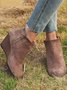Vintage Leopard Wedge Booties