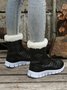 Geometric Embossed Zip Front Furry Lined Snow Boots