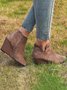 Vintage Leopard Wedge Booties