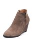 Vintage Leopard Wedge Booties