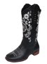 West Style Plus Size Floral Embroidery Cowboy Boots