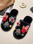 Cartoon Christmas Tree Fuzzy Ball Fuzzy Slippers