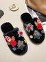 Cartoon Christmas Tree Fuzzy Ball Fuzzy Slippers
