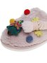 Cartoon Christmas Tree Fuzzy Ball Fuzzy Slippers